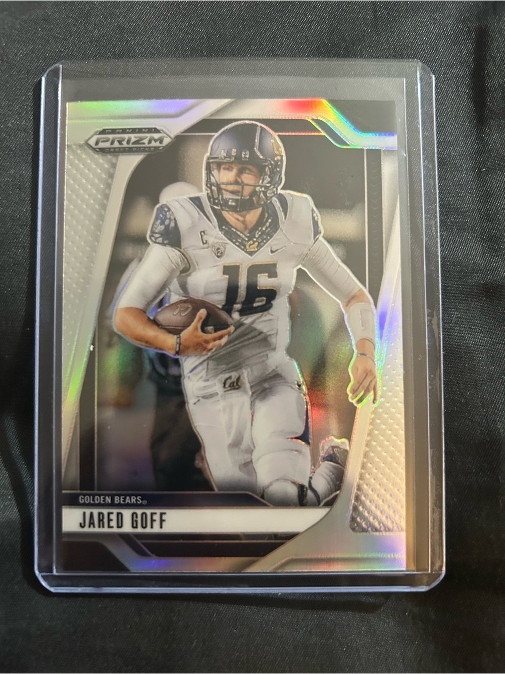 Panini Prizm Football Trading Card - White, Black, Gold Holographic Accents